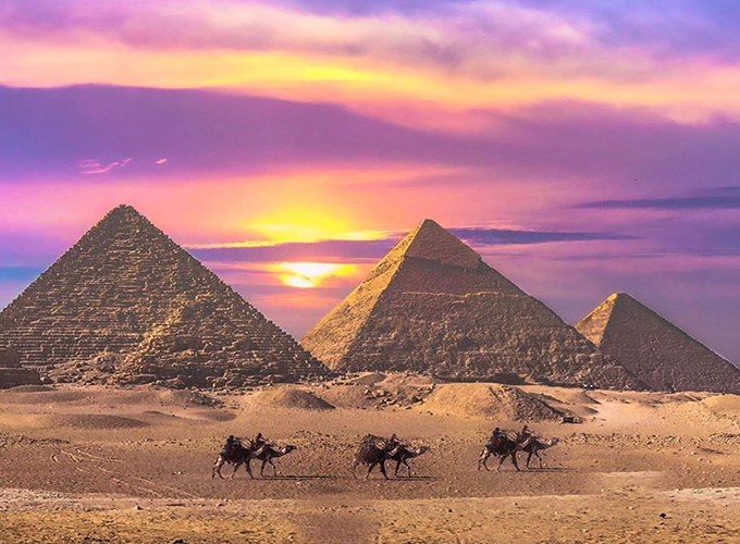 Pyramids & the Nile by air